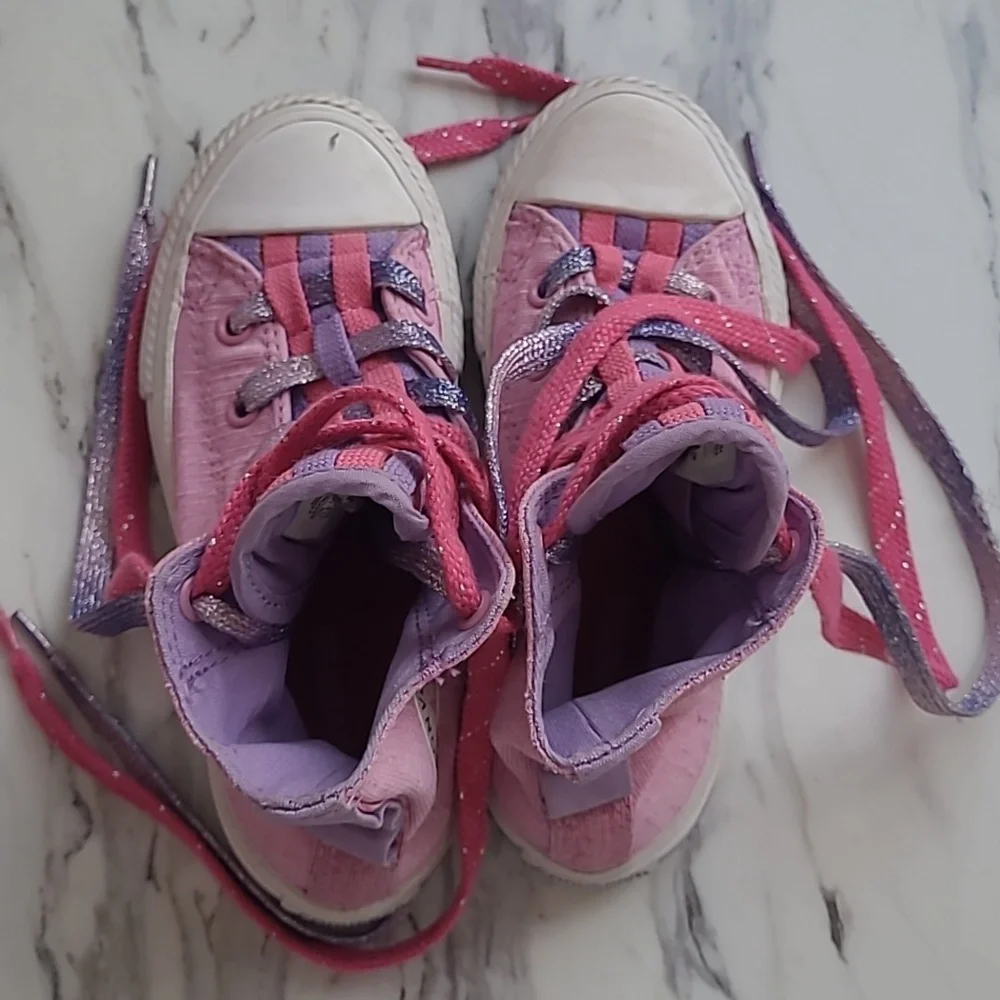 Converse Kids Pink & Purple Sneakers